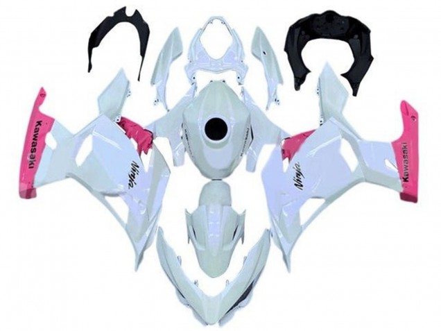 Carénages Moto Kawasaki Ninja 400 2018-2024 - Blanc Rose Perle