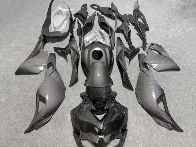 Carénages Moto Kawasaki ZX25R ZX-25R 2019-2025 - Noir Fausse Fibre de Carbone