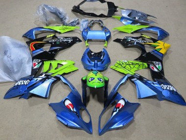 Carénages Moto BMW S1000RR 2009-2014 - Bleu Vert Noir Requin