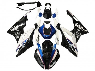 Carénages Moto BMW S1000RR 2017-2018 - Blanc Bleu Noir Brillant HP