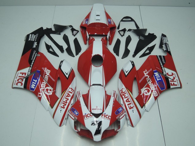 Carénages Moto Honda CBR1000RR 2004-2005 - Blanc Rouge Bleu Noir Fiamm Ficc 7