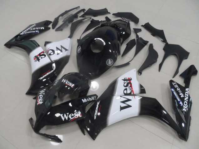 Carénages Moto Honda CBR1000RR 2012-2016 - Noir Brillant Blanc West