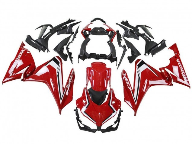Carénages Moto Honda CBR500R 2019-2021 - Rouge Blanc Noir