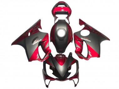 Carénages Moto Honda CBR600 F4i 2001-2003 - Rouge Noir Mat