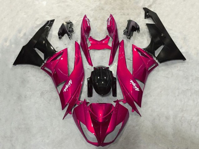 Carénages Moto Kawasaki ZX6R 2009-2012 - Bonbon Rouge Noir Brillant