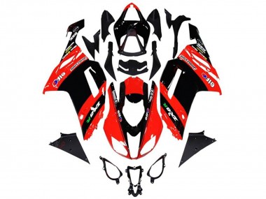 Carénages Moto Kawasaki ZX6R 2013-2018 - Rouge Noir Elf