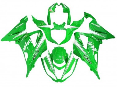Carénages Moto Kawasaki ZX6R 2013-2018 - Vert Blanc