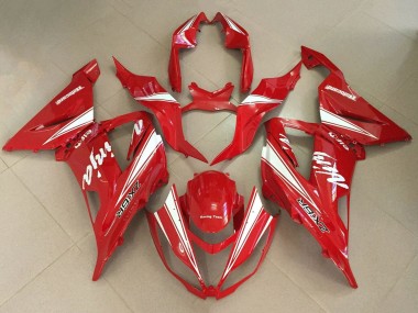 Carénages Moto Kawasaki ZX6R 2013-2018 - Rouge Blanc