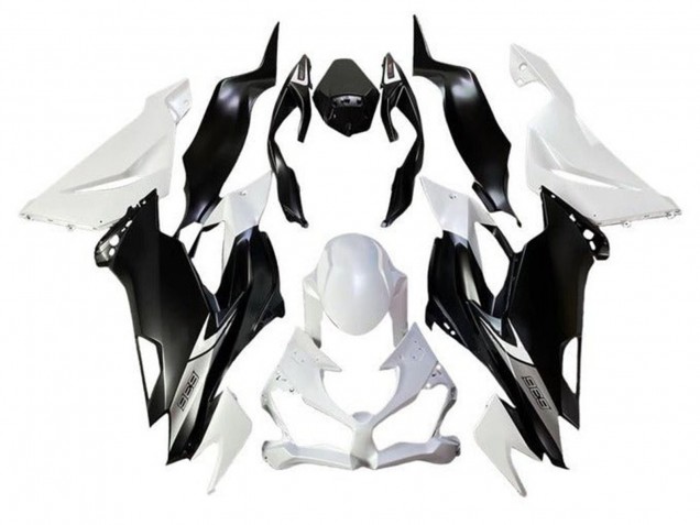 Carénages Moto Kawasaki ZX6R 2019-2022 - Blanc Noir Mat