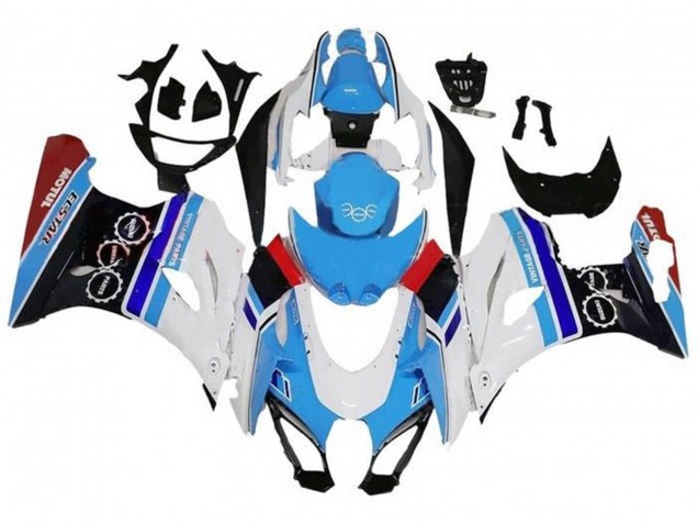 Carénages Moto Suzuki GSXR1000 2017-2025 - Blanc Bleu Bande Rouge