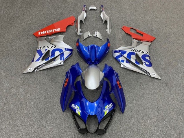 Carénages Moto Suzuki GSXR1000 2017-2025 - Bleu Argent Rouge