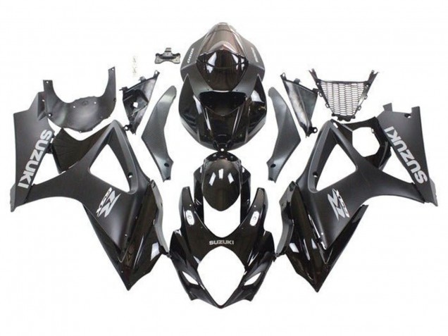 Carénages Moto Suzuki GSXR 1000 2007-2008 - Noir Brillant Noir Mat Gris