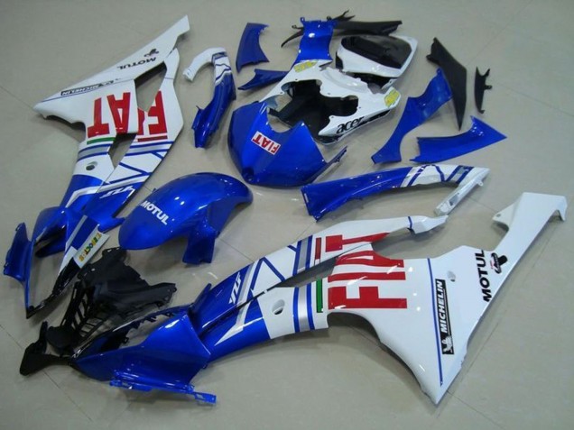 Carénages Moto Yamaha YZF R6 2008-2016 - Blanc Bleu Rouge Fiat Motul Michelin