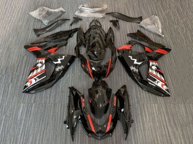 Carénages Moto Suzuki GSXR 1000 2009-2016 - Noir Rouge Blanc Jaws Requin