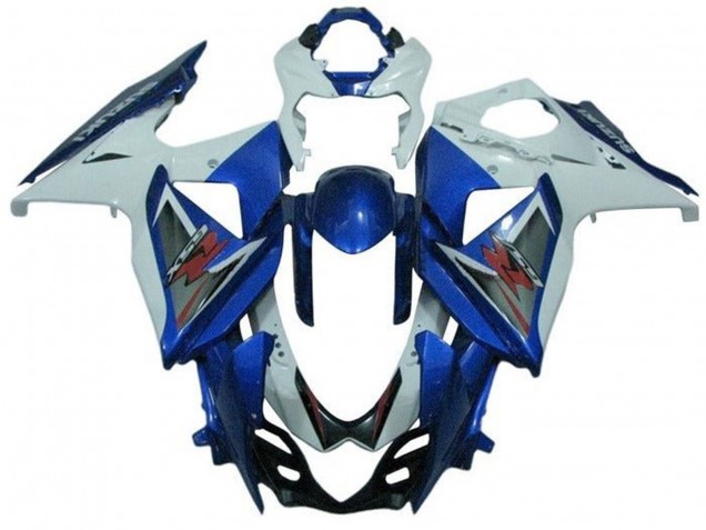 Kits Carénage Moto ABS Suzuki GSXR 1000 2009-2016 - Blanc Bleu Argent