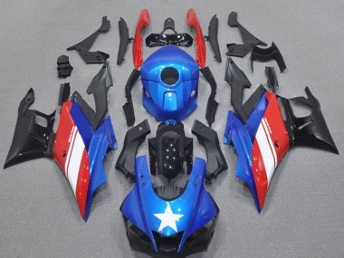 Carénages Moto Yamaha YZF R3/R25 2019-2021 - Bleu Rouge Blanc Étoile