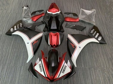 Carénages Moto Yamaha YZF 1000 R1 2009-2011 - Blanc Rouge Noir Mat