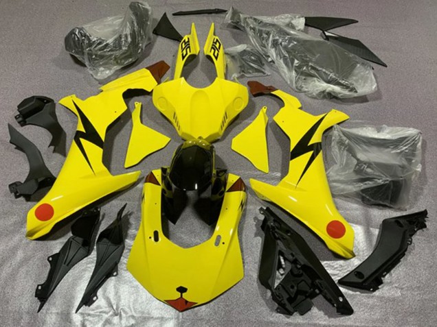 Carénages Moto Yamaha YZF 1000 R1 2020-2025 - Jaune Rouge Pikachu
