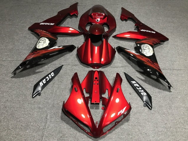 Carénage Moto Yamaha YZF 1000 R1 2004-2006 - Rouge Noir Mat