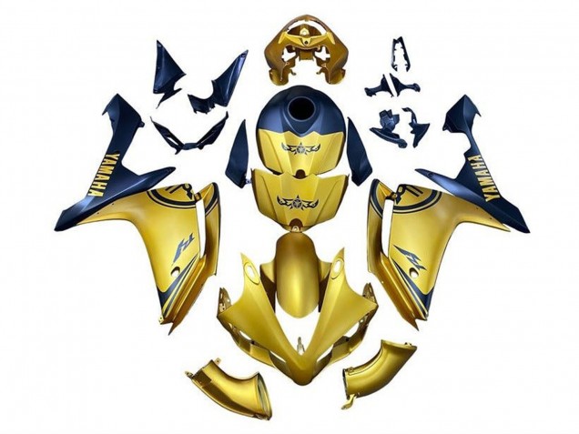 Carénages Moto Yamaha YZF 1000 R1 2007-2008 - Or Bleu