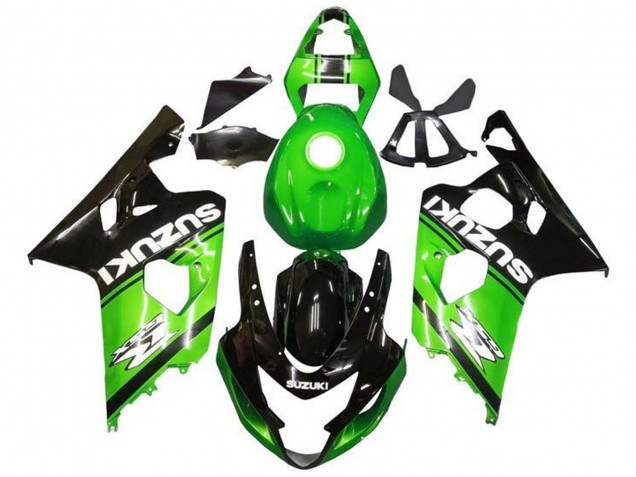 Carénages Moto Suzuki GSXR 600 / GSXR 750 2004-2005 - Vert Noir Blanc