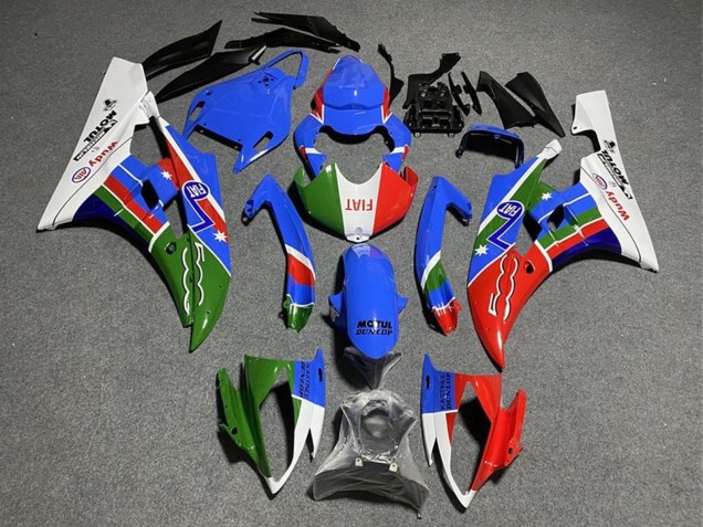Carénages Moto Yamaha YZF R6 2008-2016 - Blanc Bleu Vert Rouge Fiat Dunlop Motul Michelin