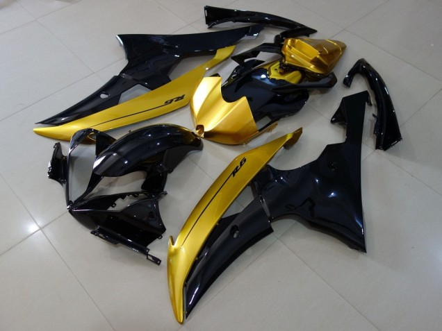 Carénages Moto Yamaha YZF R6 2008-2016 - Or Noir Brillant