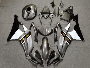 Carénages Moto Yamaha YZF R6 2008-2016 - Argent Blanc Or Noir