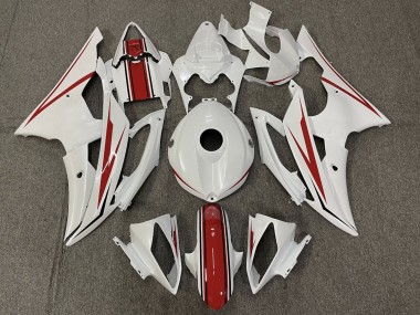 Carénage Moto Yamaha YZF R6 2008-2016 - Blanc Perle Rouge