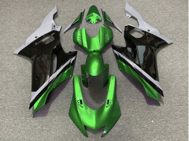Carénages Moto Yamaha YZF R6 2017-2023 - Gris Vert Noir Brillant