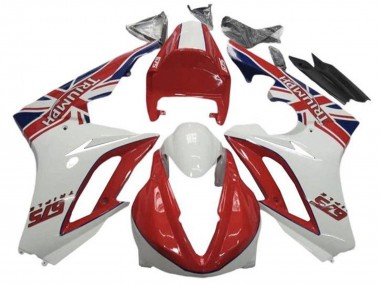 Carénages Moto Triumph Daytona 675 Triple 2009-2012 - Blanc Rouge
