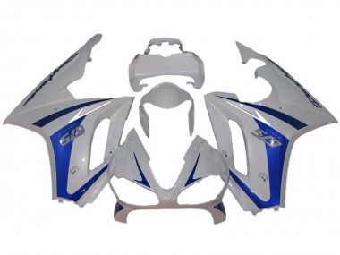 Carénages Moto Triumph Daytona 675 Triple 2009-2012 - Blanc Bleu