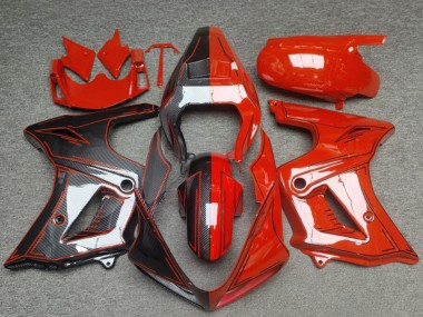 Carénages Moto Suzuki SV650 2003-2013 - Rouge Brillant Fibre de Carbone