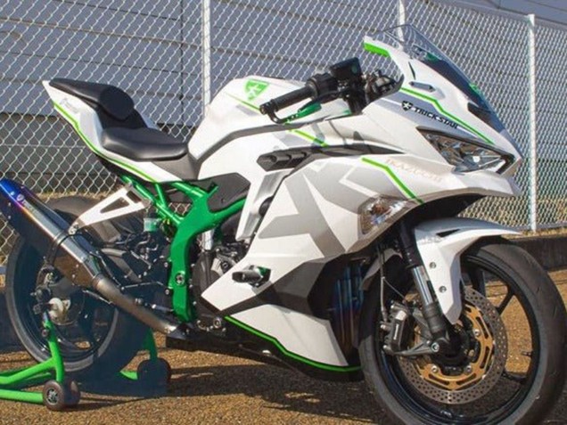 Carénages Moto Kawasaki ZX4R ZX-4RR 2019-2025 - Blanc Argent Vert