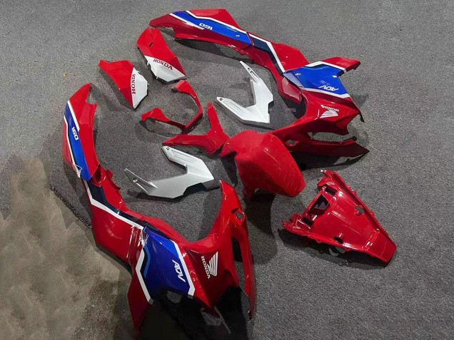 Carénages Moto Honda ADV160 2022-2024 - Argent Rouge Bleu Blanc Noir HRC