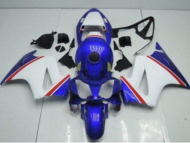 Carénages Moto Honda VFR 800 2002-2013 - Blanc Bleu Rouge