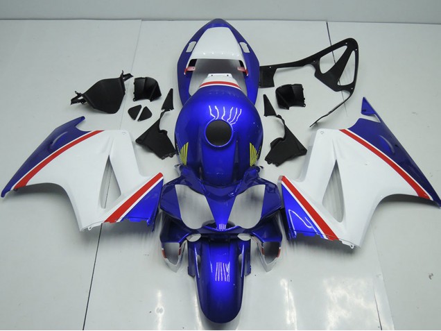 Carénages Moto Honda VFR 800 2002-2013 - Blanc Bleu Rouge