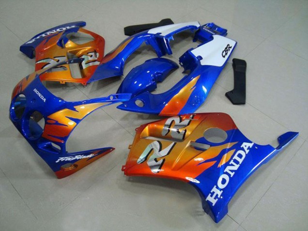 Carénages Moto Honda CBR250RR MC19 1988-1989 - Blanc Bleu Orange