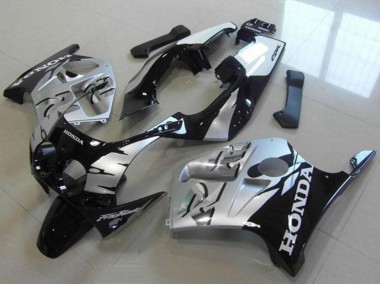 Carénages Moto Honda CBR250RR MC19 1988-1989 - Argent Noir Brillant