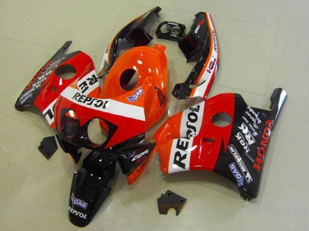 Carénages Moto Honda CBR250RR MC22 1990-1998 - Orange Blanc Rouge Noir Brillant HRC Repsol