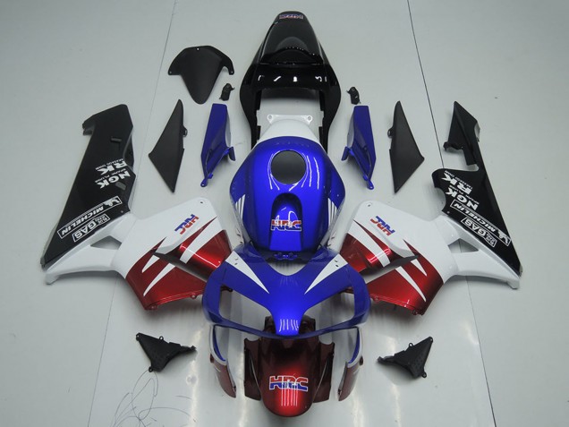 Carénages Moto Honda CBR600RR 2003-2004 - Blanc Rouge Bleu Noir Brillant HRC