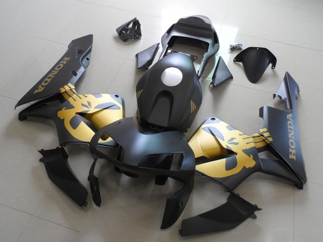 Carénages Moto Honda CBR600RR 2003-2004 - Noir Mat Or