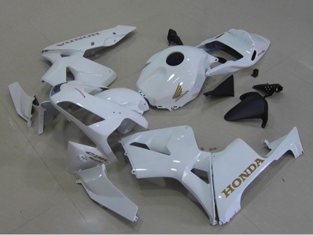 Carénages Moto Honda CBR600RR 2003-2004 - Blanc Or Décalque