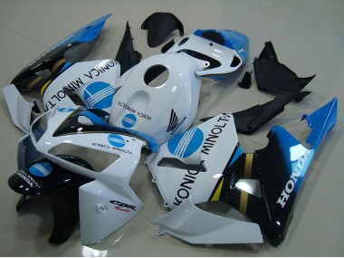 Carénages Moto Honda CBR600RR 2005-2006 - Blanc Bleu Noir Brillant Konica Minolta