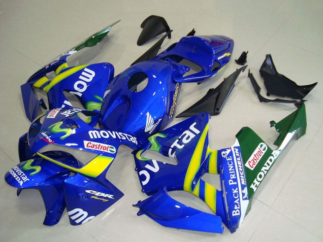 Carénages Moto Honda CBR600RR 2005-2006 - Bleu Jaune Vert Blanc MoviStar Rouge Castrol