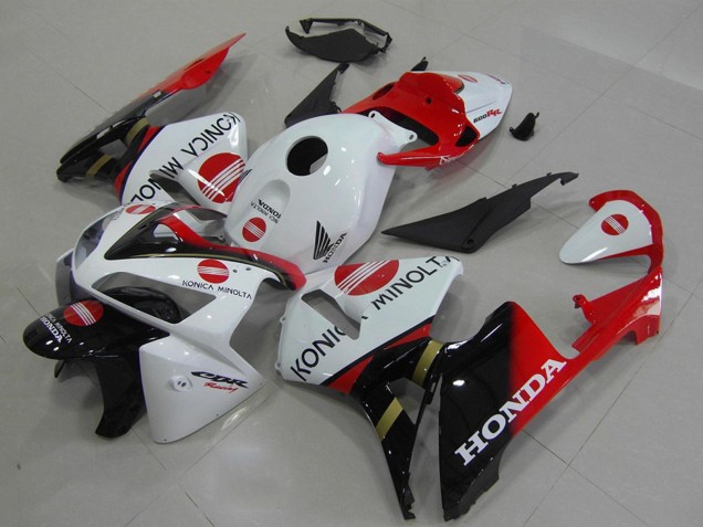 Carénages Moto Honda CBR600RR 2005-2006 - Blanc Rouge Noir Brillant Konica Minolta