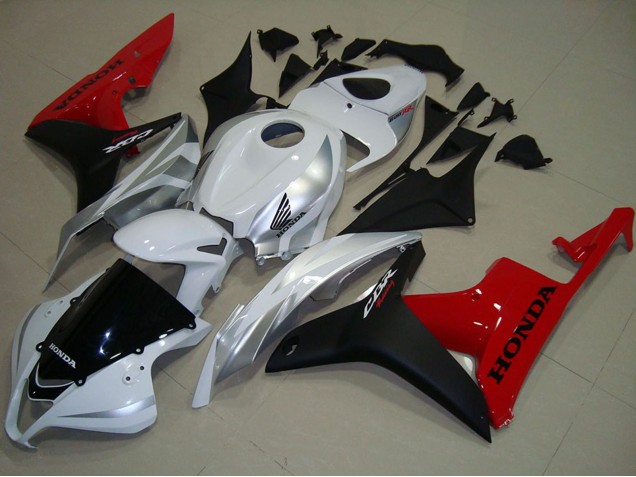 Carénages Moto Honda CBR600RR 2007-2008 - Blanc Argent Rouge Noir Brillant