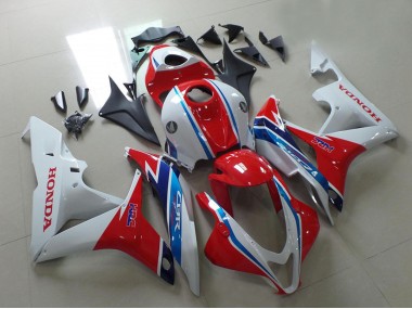 Carénages Moto Honda CBR600RR 2007-2008 - Blanc Rouge Bleu Clair HRC