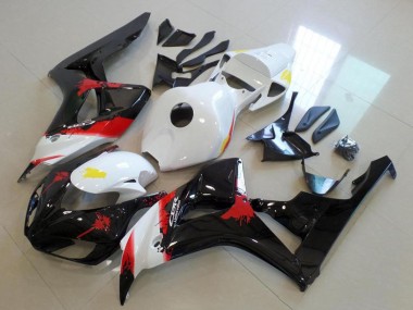 Kits Carénage Moto ABS Honda CBR1000RR 2006-2007 - Blanc Rouge Noir Brillant