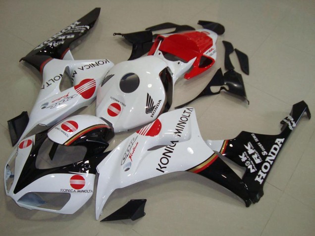 Carénage Moto Honda CBR1000RR 2006-2007 - Blanc Rouge Noir Brillant Konica Minolta
